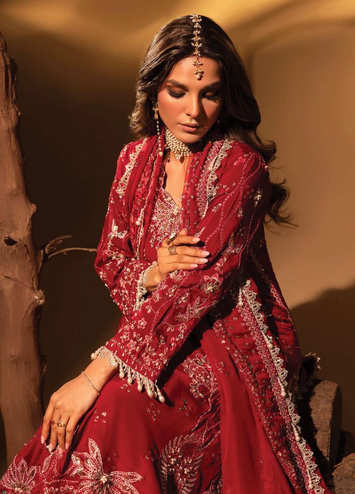 Aylin Unstitched Raw Silk Embroidered Suits 3 Piece AYL25US VELVORY - Festive Collection