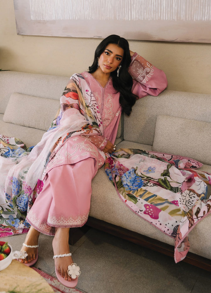 Afsanah by Seran Unstitched Embroidered Lawn 3 Piece Suit SN26UAL D-5 Mehar - Summer Collection