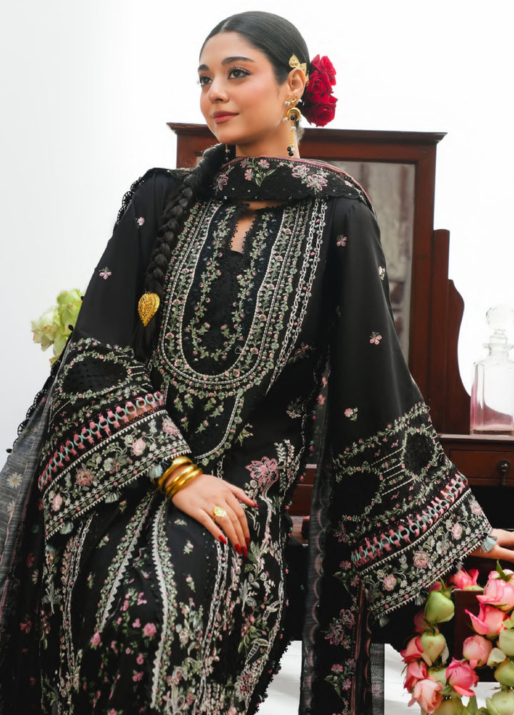 Ek Fasana by Kahf Premium Unstitched Embroidered Luxury Lawn 3 Piece Suit KHF26UFL KLB-3B SIYAARA - Festive Collection