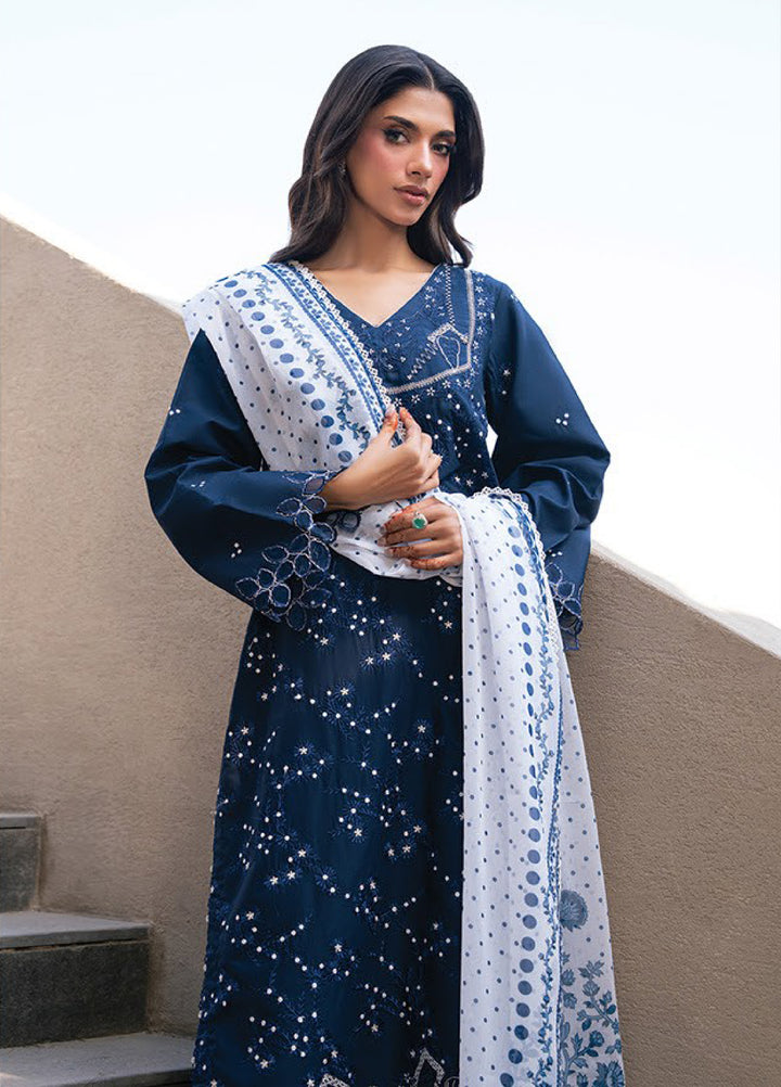 Layana by Xenia Formals Unstitched Embroidered Lawn 3 Piece Suit XE26ULL D-2 Talia - Summer Collection