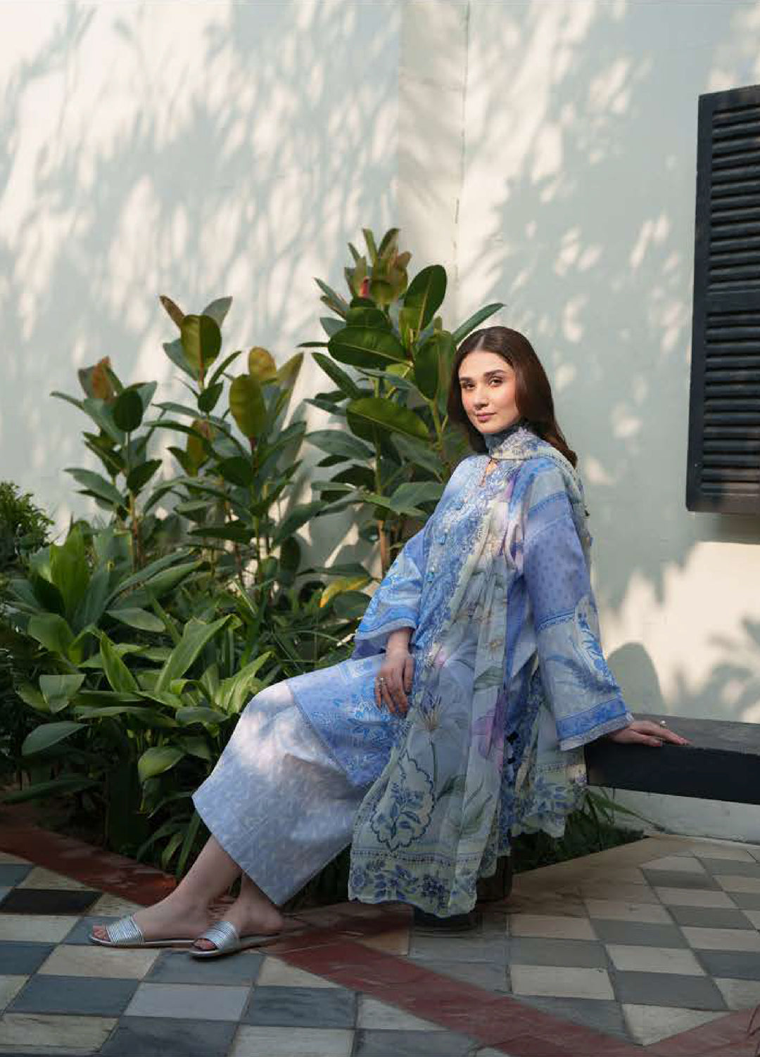 Whispered Florals by Roheenaz Unstitched Embroidered Lawn 3 Pcs Suit RNZ26UWF D-15 A QUIET MEADOW - Summer