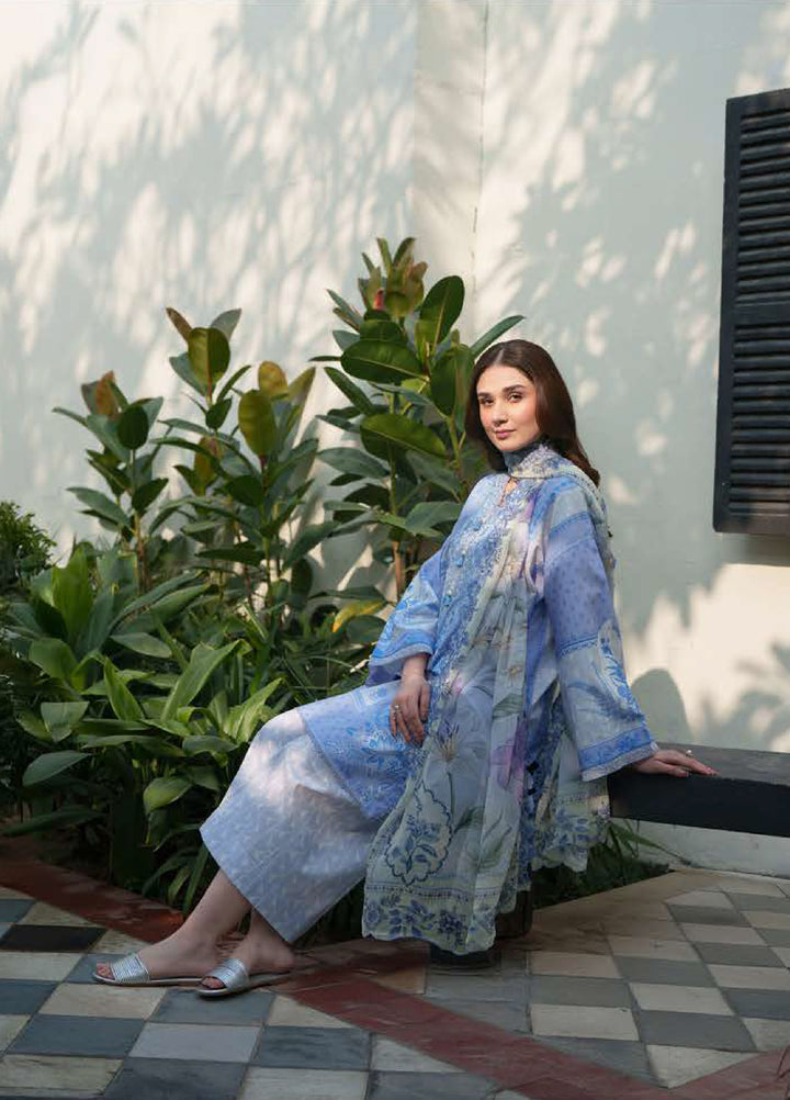 Whispered Florals by Roheenaz Unstitched Embroidered Lawn 3 Pcs Suit RNZ26UWF D-15 A QUIET MEADOW - Summer