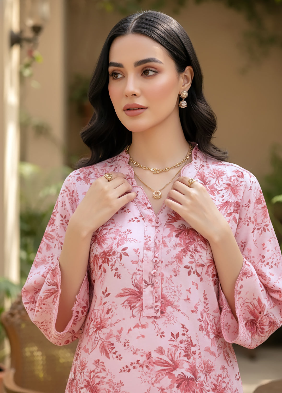 Lakhany Women Co Ord Pret Printed Cambric 2 Piece LG-RL-0293 - Winter Collection