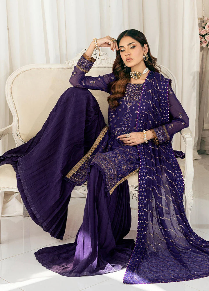 Signature by Salitex Embroidered Chiffon Suits Unstitched 3 Piece SUNS7CH046UT - Summer Collection