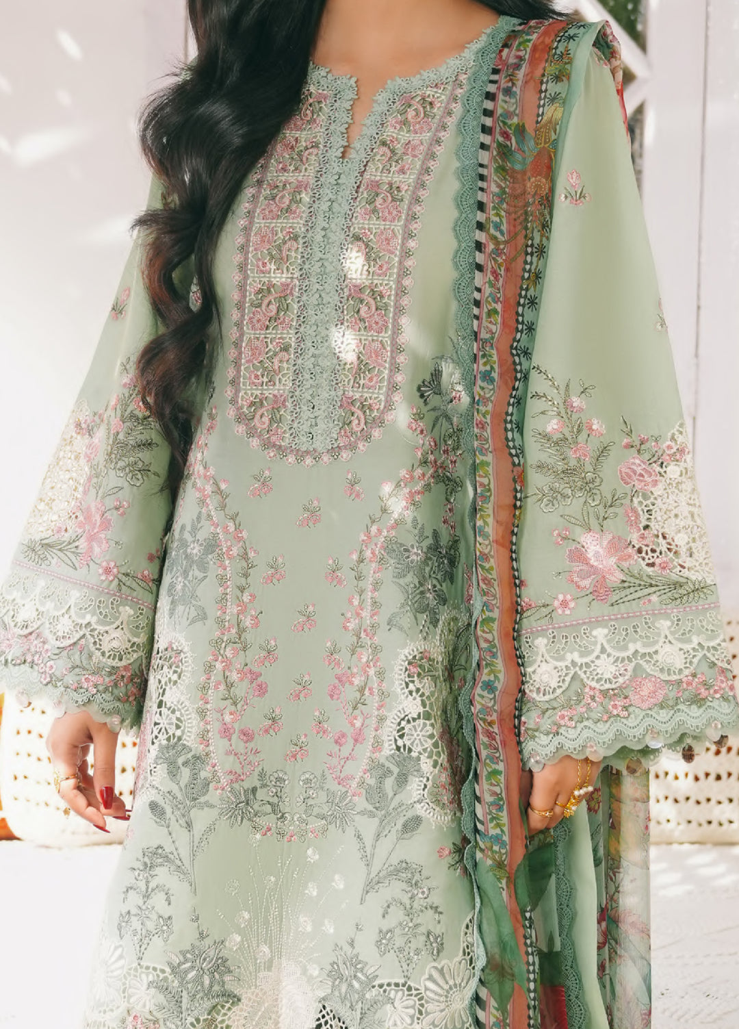 Ek Fasana by Kahf Premium Unstitched Embroidered Luxury Lawn 3 Piece Suit KHF26UFL KLB 4B SITARA - Festive Collection