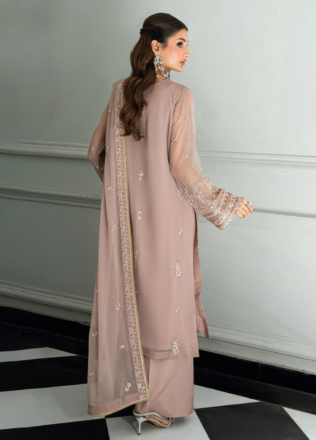 Maison d'or by Sahane Unstitched Embroidered Chiffon 3 Piece Suit CT-27008 CALIANNA - Festive Collection