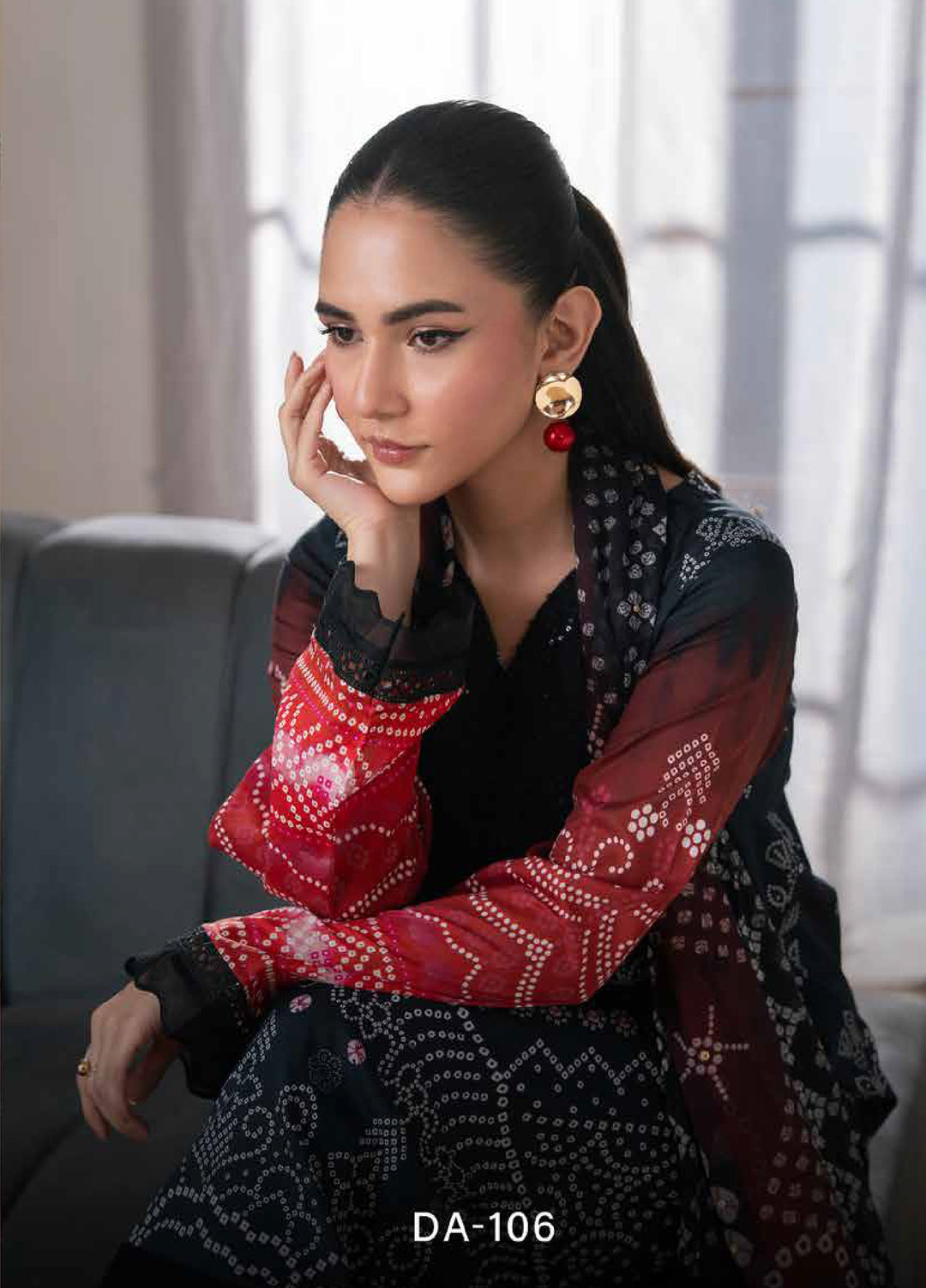 Daria Chunri by Nureh Unstitched Embroidered Lawn 3 Piece Suit NU26UDC DA-106 - Casual Collection