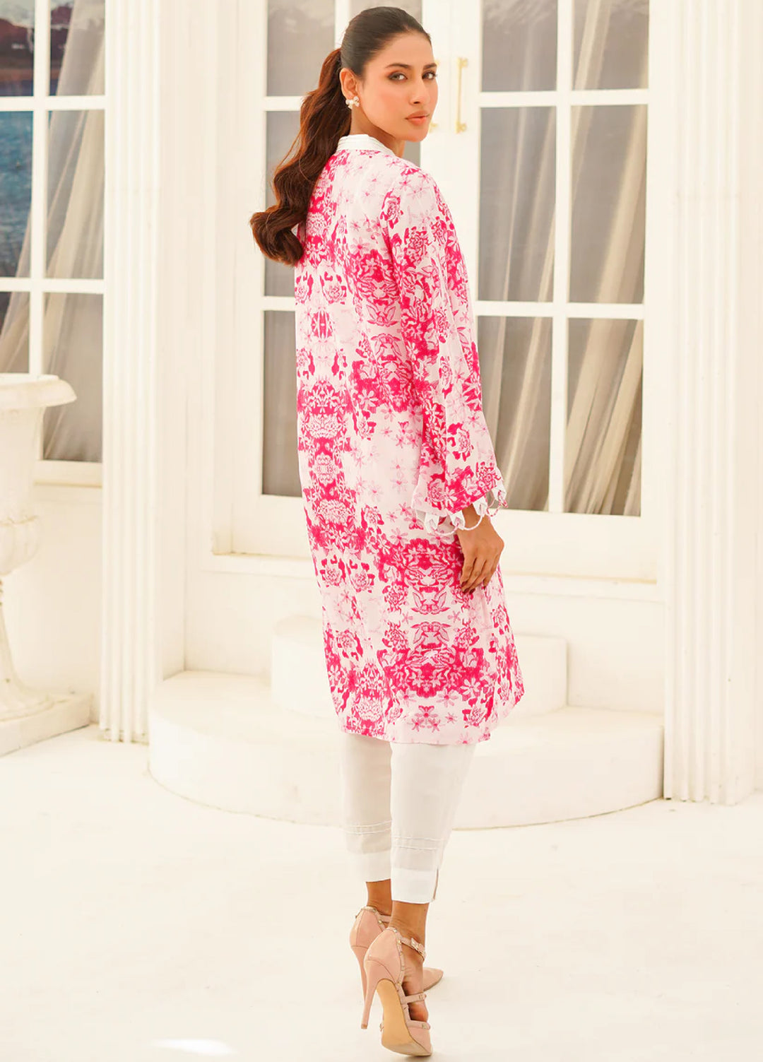 Nairah Women Pret Printed Arabic Lawn Suit NAH26PN Floral Blush - Spring Collection