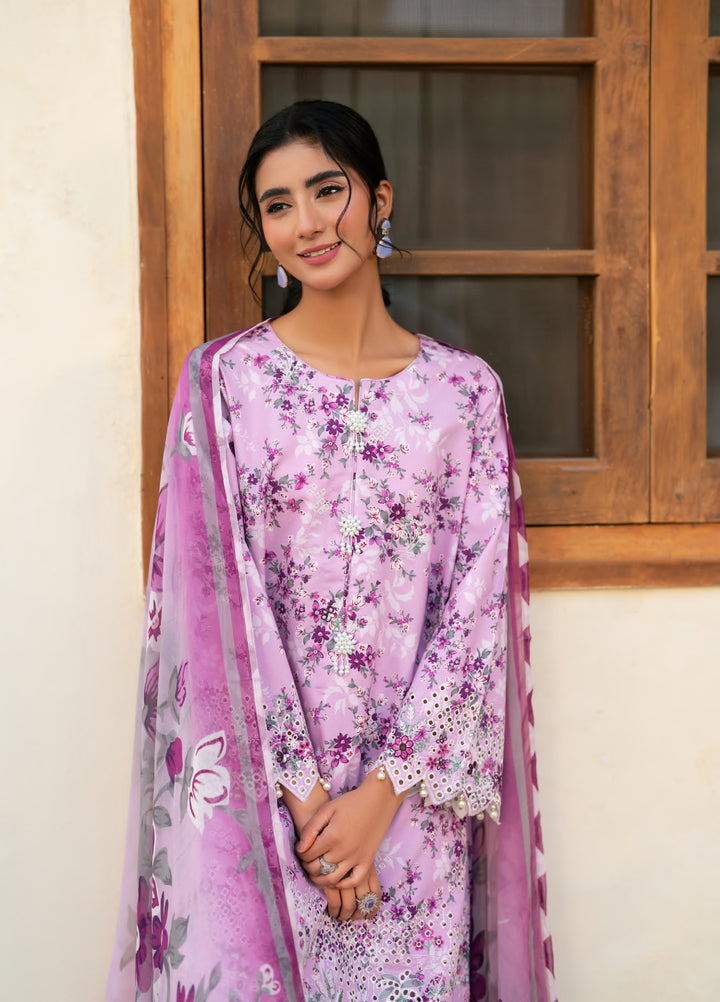 Bagh by Rashid Textiles Unstitched Embroidered Lawn 3 Piece Suit RT26UBL 3725 - Casual Collection