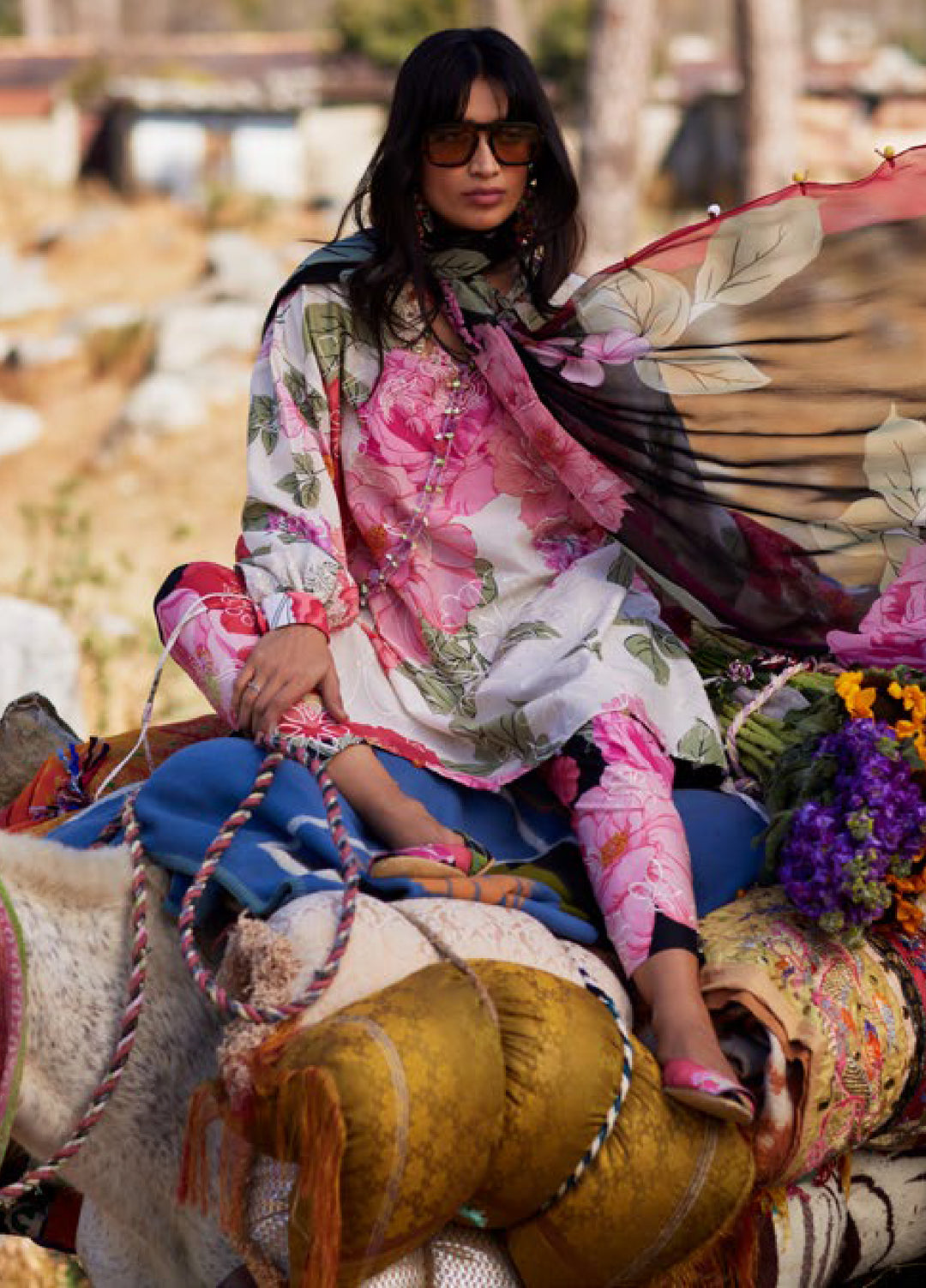 Meili by Zaha Unstitched Embroidered Lawn 3 Piece Suit ZK26UML ZL26-13B - Festive Collection