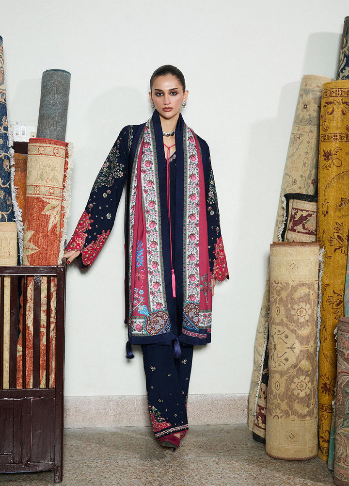 Jugnu by Hussain Rehar Unstitched Karandi Embroidered Suits 3 Piece HR25JW Firo - Winter Collection