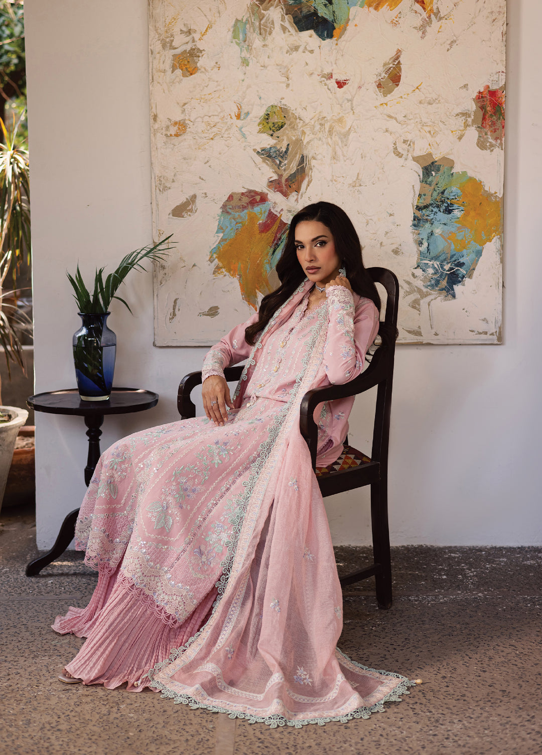 Celia by Zarposh Unstitched Embroidered Luxury Lawn 3 Piece Suit ZR26UCL LIYANA - Festive Collection