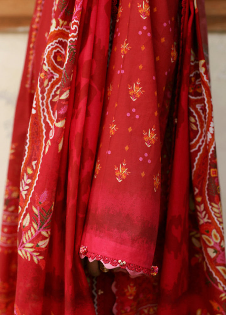 Amaya by Zaha Unstitched Printed Lawn 3 Piece Suit ZK26UAL Rosa APL26-04 - Casual Collection