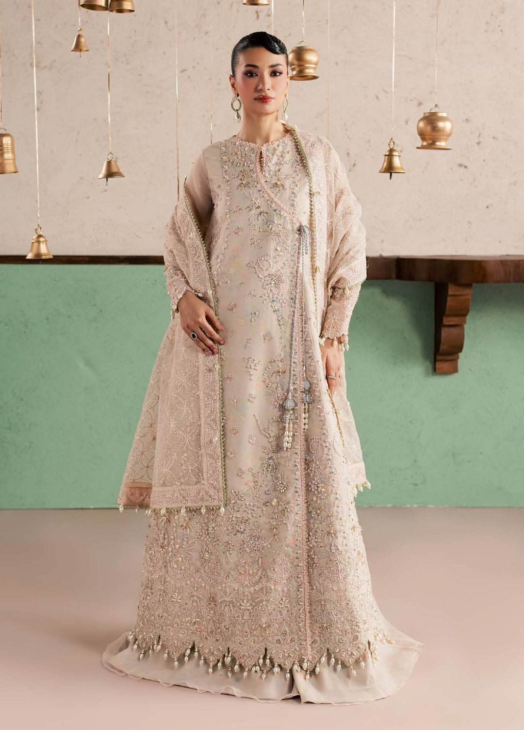 Sorelle by Aylin Unstitched Hand work Organza 3 Piece Suit AY26US Bellissa - Festive Collection