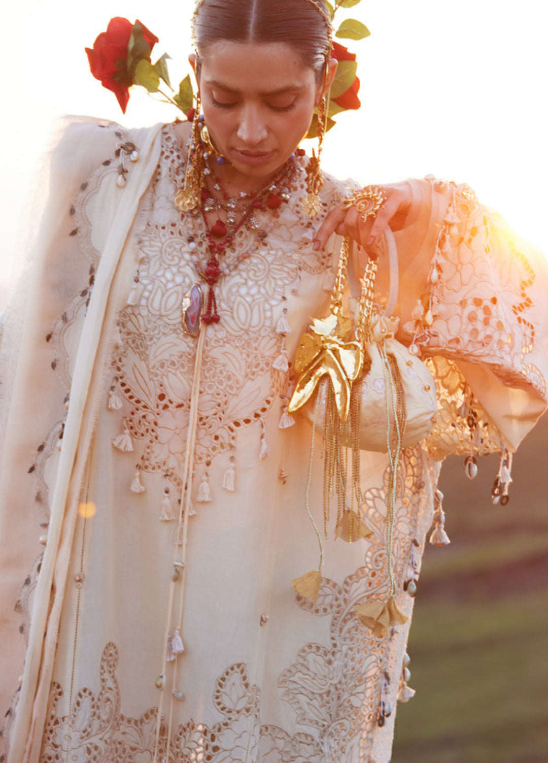 Kashmee Legacy by Elan Unstitched Embroidered Lawn 3 Piece Suit EL26ULKL Brumine EL26-02B - Festive Collection