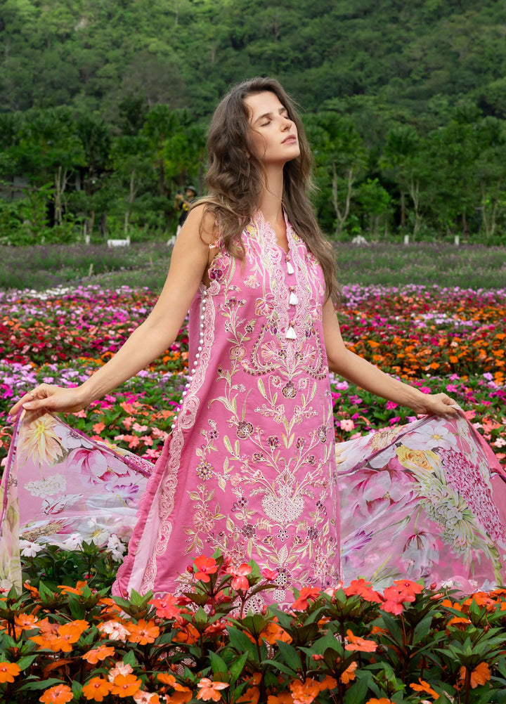 The Secret Garden by Mushq Hemline Unstitched Lawn 3 Piece Suit MU26USG D-16B Whimsical Scent - Summer Collection