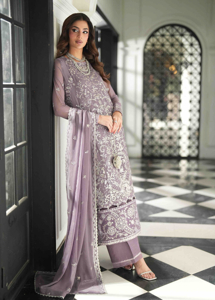 Maison d'or by Sahane Unstitched Embroidered Chiffon 3 Piece Suit CT-27001 PERIWINKLE - Festive Collection