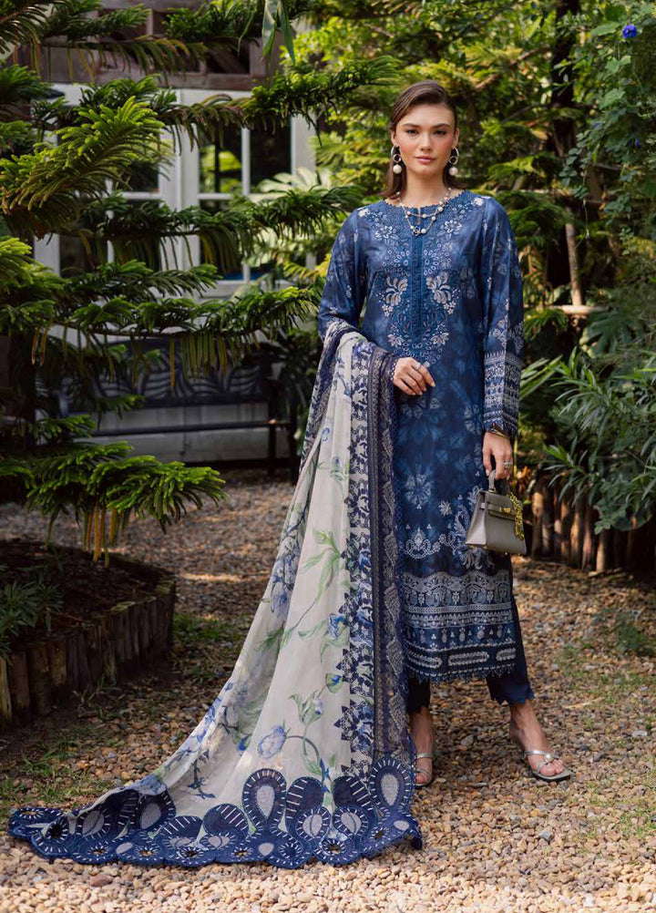 Gardenia by Nureh Unstitched Embroidered Lawn 3 Piece Suit NU26UGL NSG-213 - Summer Collection