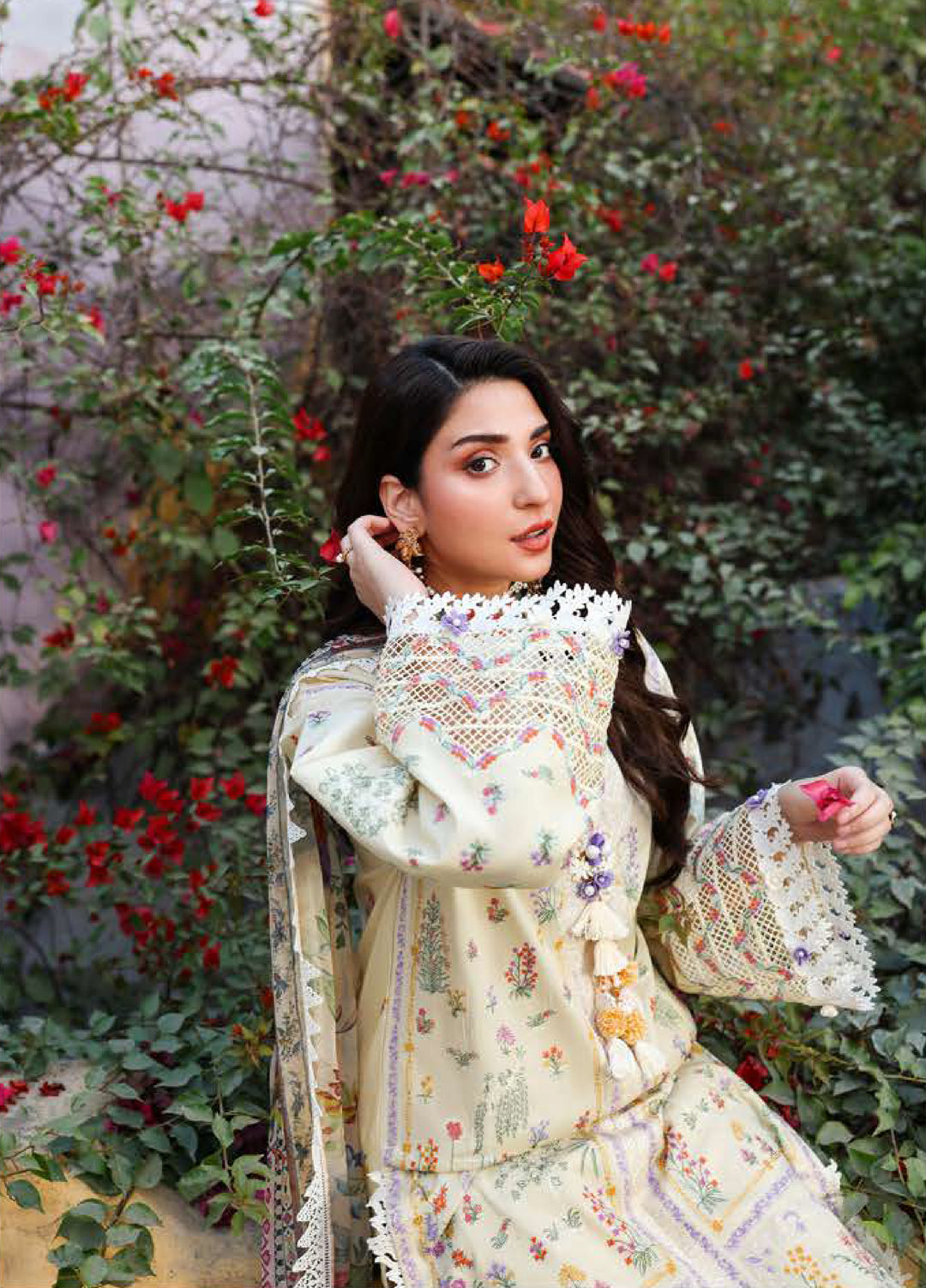 Summer Reverie by Roheenaz Unstitched Embroidered Lawn 3 Piece Suit RN26USR D-9 ISOLDE - Festive Collection