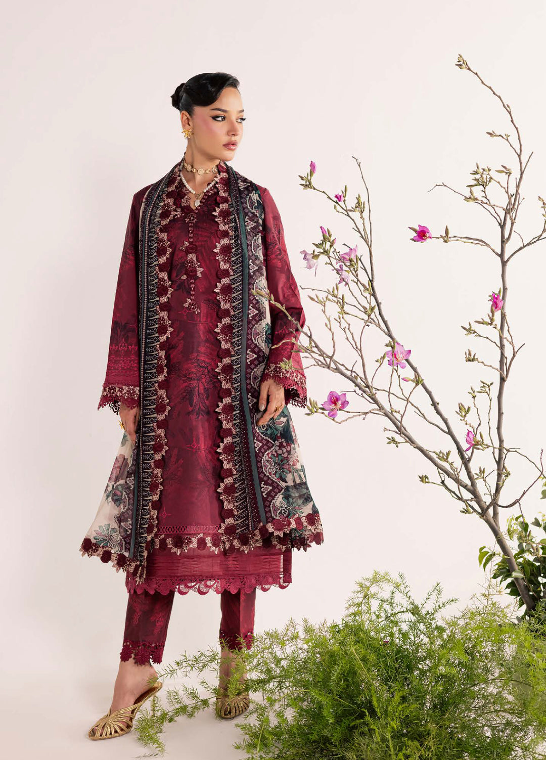 Daily Delight by Nureh Unstitched Embroidered Lawn 3 Piece Suit NU26UDDL DD-28 - Summer Collection