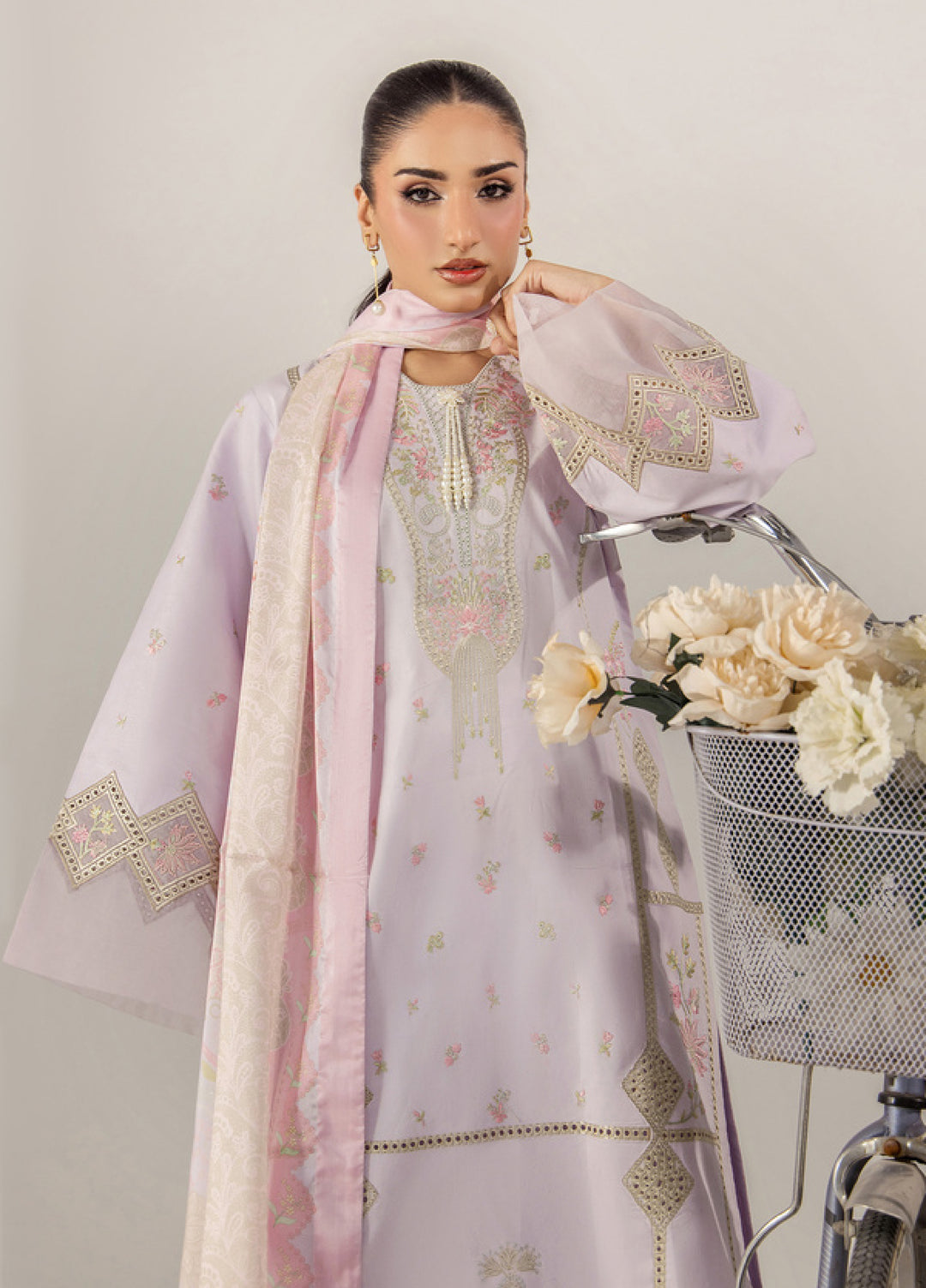Sara Jahan Women RTW Embroidered Lawn 3 Piece Suit SJ26RF SJ-1089 - Festive Collection