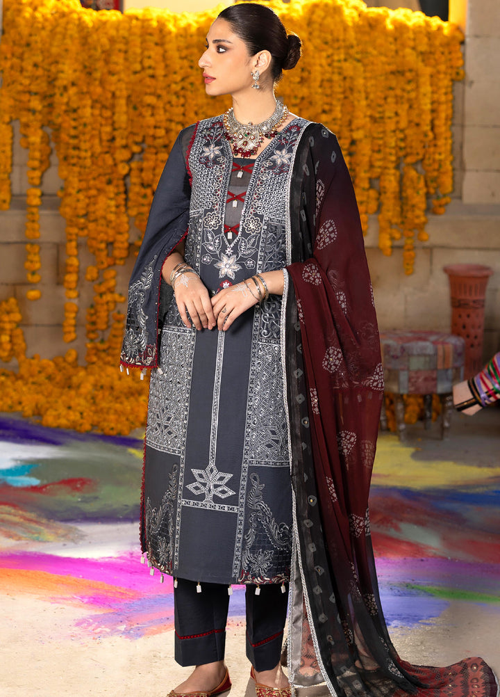 Bandhani by Al Zohaib Unstitched Embroidered Premium Lawn 3 Piece Suit AZ26UB D-10 - Summer Collection