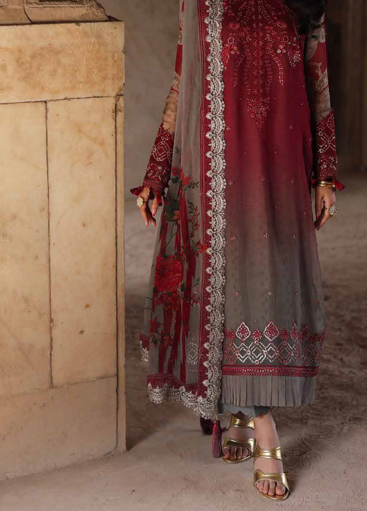 Vasal by Charizma Unstitched Luxury Chiffon Embroidered Suits 3 Piece CRZ25LC VSL25-45 - Festive Collection