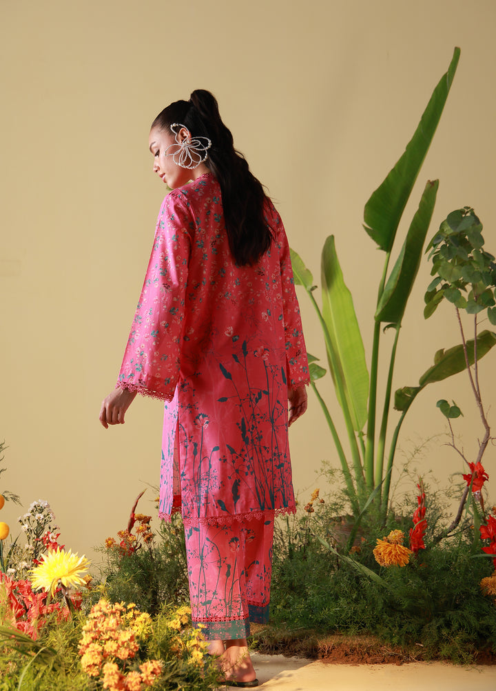 Sahar Unstitched Printed Cambric 2 Piece Suit SS1-26-29 Pink Poppy - Summer Collection