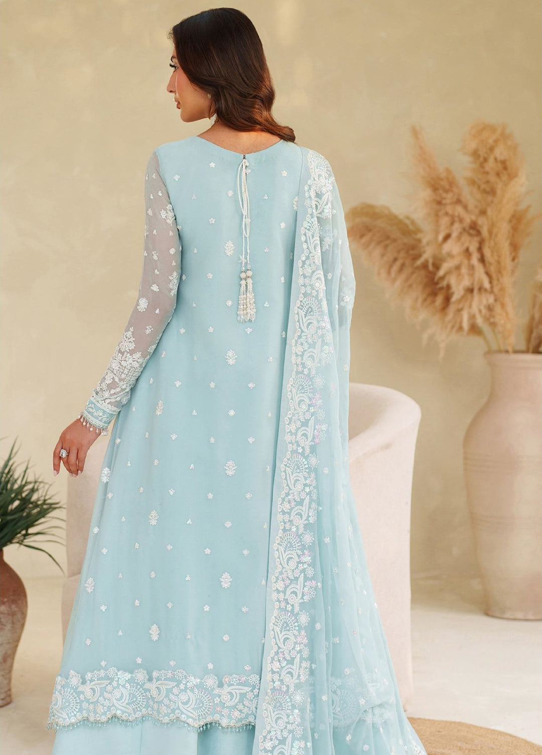 Meesa by Zarif Unstitched Chiffon Embroidered Suits 3 Piece ZR25UF ZRF-ML-04 MUNAAR - Winter Collection