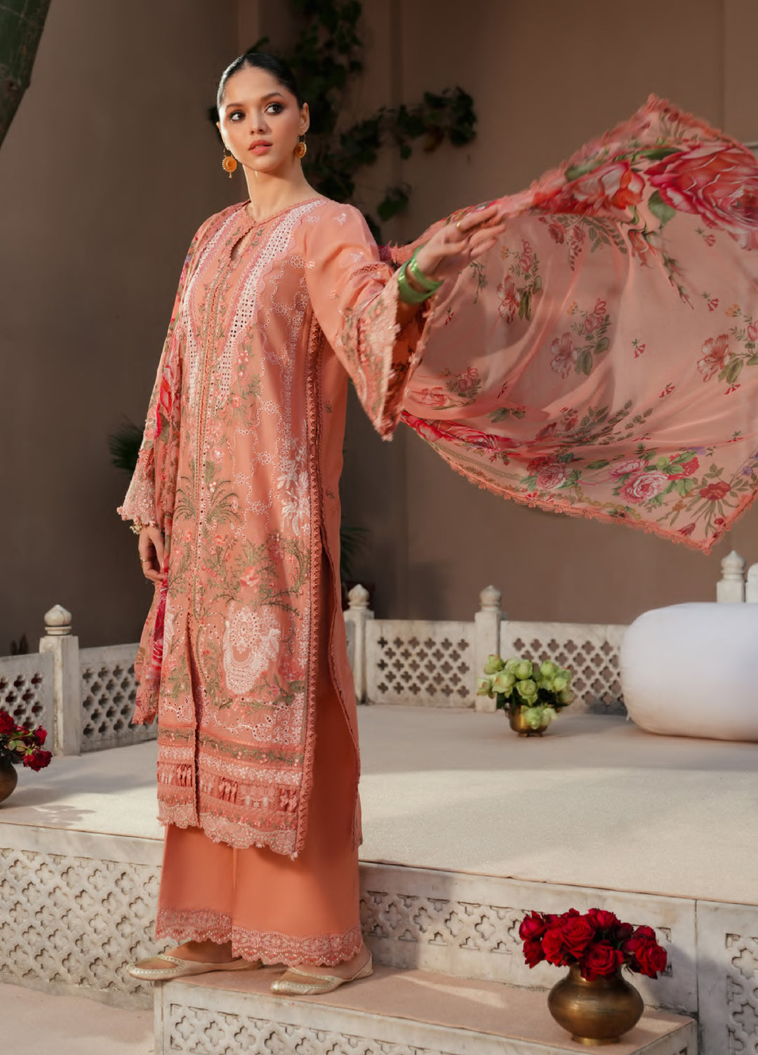 Ek Fasana by Kahf Premium Unstitched Embroidered Luxury Lawn 3 Piece Suit KHF26UFL KLB 5B ADAA - Festive Collection
