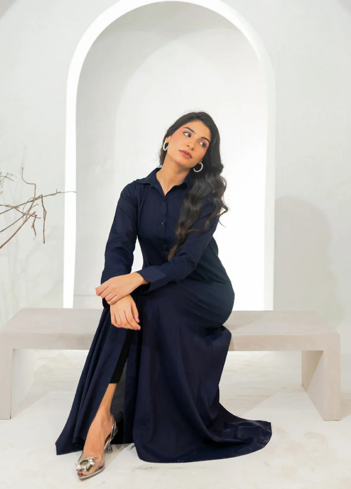 Zauk Pret Casual Wear Crepe 1 Piece French Navy - Casual Collection