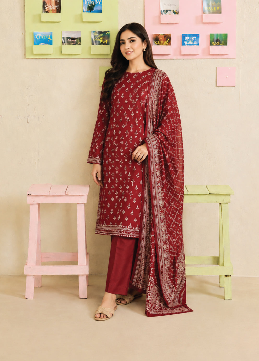 Bin Saeed Unstitched Printed Lawn Cotton 3 Piece Suit BS26UCL D-3 - Casual Collection