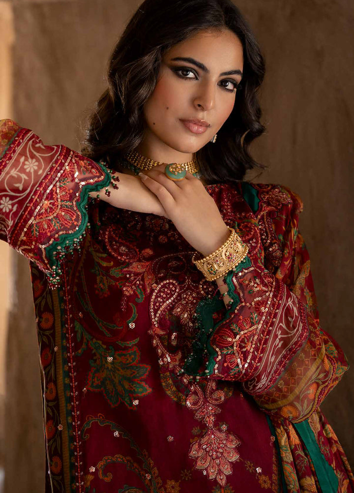 Vasal by Charizma Unstitched Embroidered Chiffon 4 Piece Suit CHR26UVC VSLW6-04 - Festive Collection
