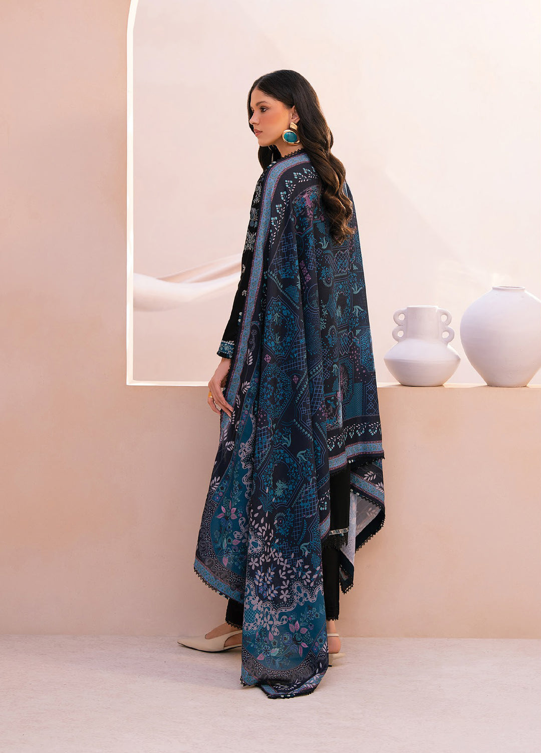 Rang e Khizaan by Xenia Unstitched Khaddar Embroidered Suits 3 Piece XE25SW D-08 SANIAH - Winter Collection