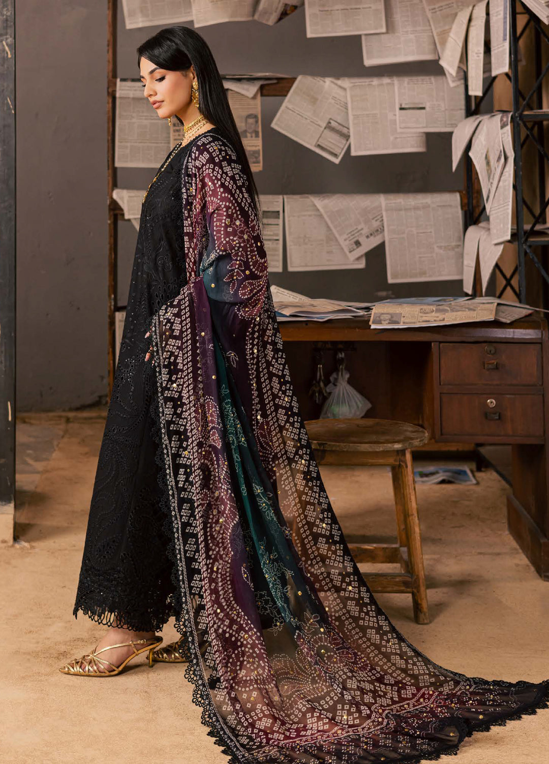 Bazar by Nureh Unstitched Embroidered Chikankari Lawn 3 Piece Suit NU26UBL NE-245 - Festive Collection