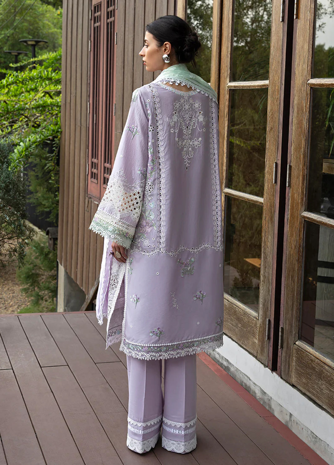 Mon Tresor by Esmel Unstitched Embroidered Luxury Lawn 3 Piece Suit EML26UMT D3-Lila - Summer Collection