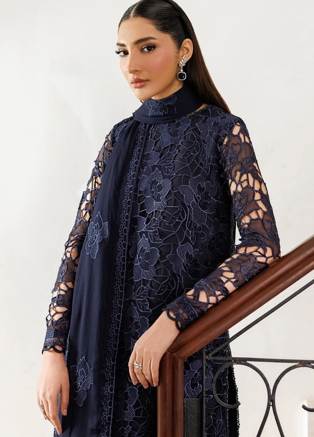 Nourah by Zarif Unstitched Embroidered Chiffon 3 Piece Suit ZR26UCN Nourah ZF/ZQH/SARAYA 02 - Festive Collection