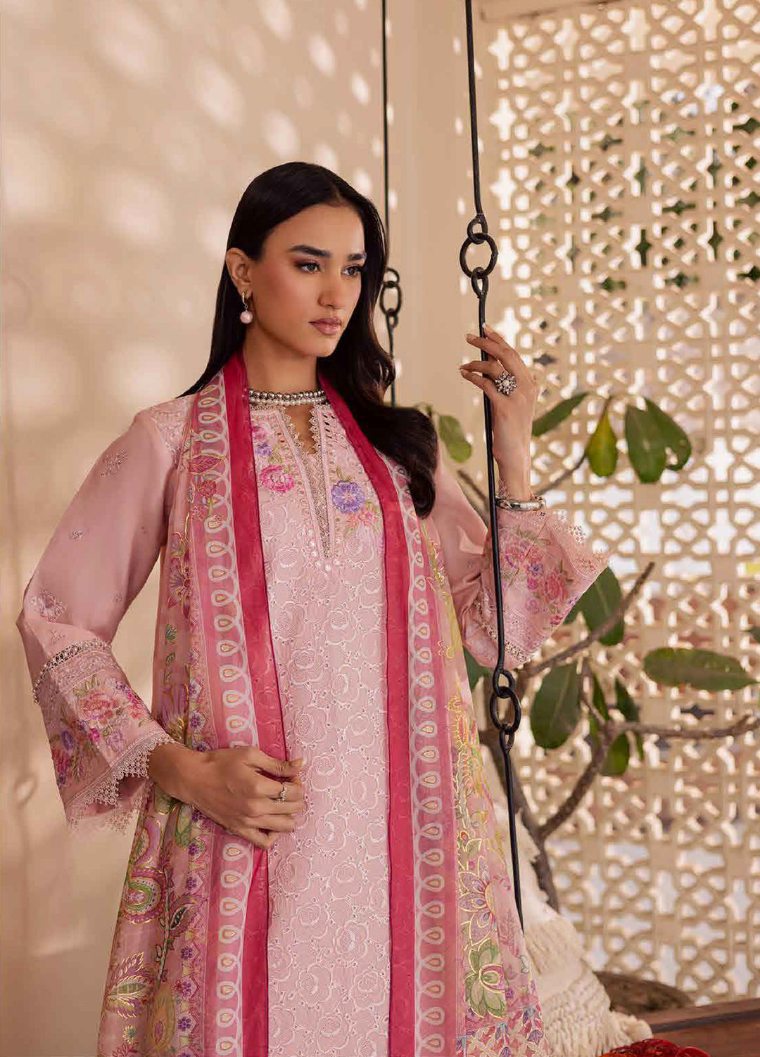 Selene by RajBari Unstitched Embroidered Lawn 3 Piece Suit RB26USL Noore - Festive Collection