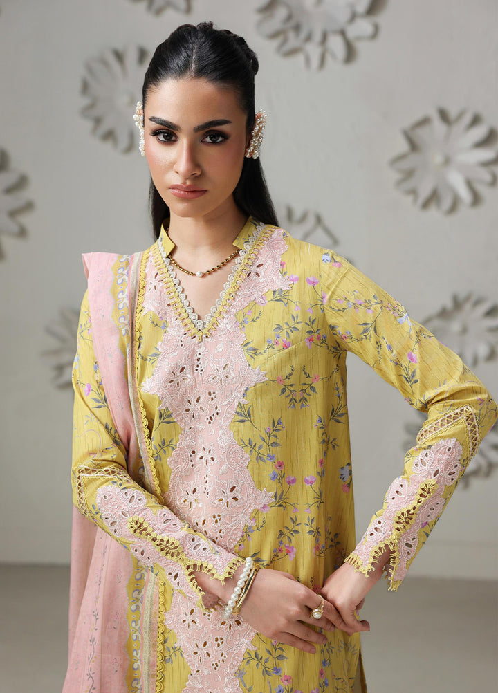 Q Prints by Qalamkar Unstitched Printed Lawn 3 Piece Suit QLK26UQL AREEJ QQP-03 (B) - Summer Collection