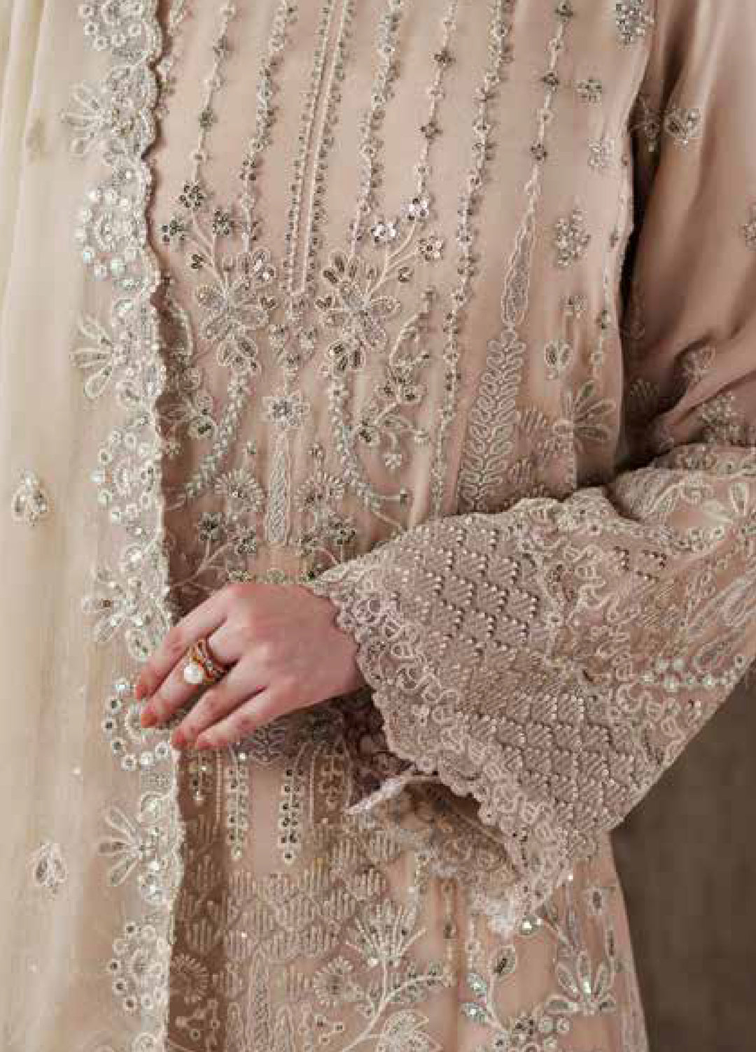 Nouvelle by Emaan Adeel Unstitched Embroidered Chiffon 3 Piece Suit EA26UNC Camallie - Festive Collection