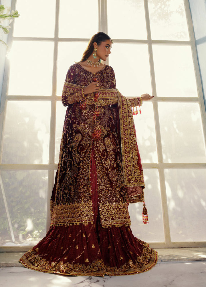 AIK Udaipur Velvet Unstitched Luxury Embroidered 3 Piece AIK25 D-05 - Formals Collection