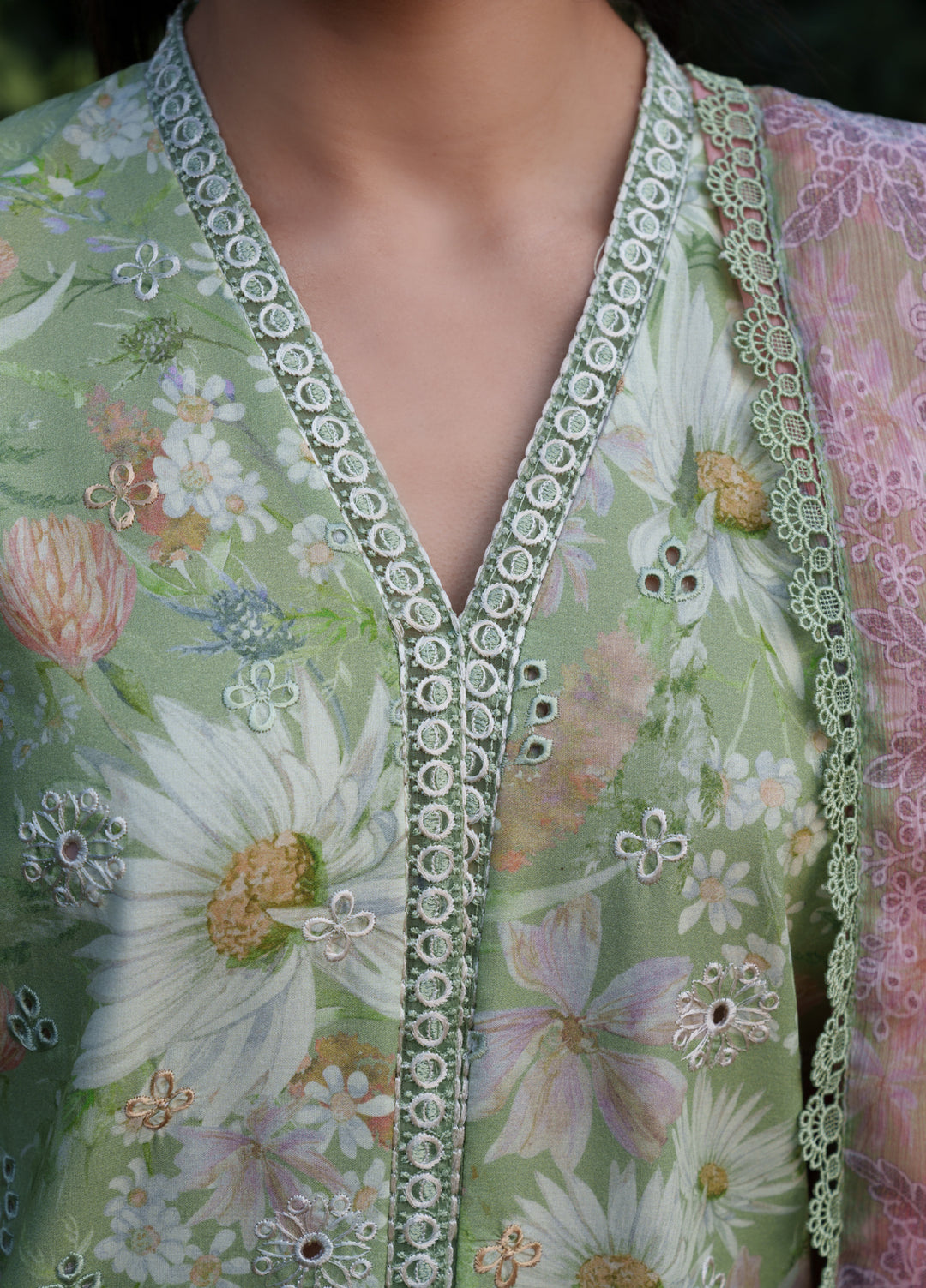 Summer Lines Printkari by Neeshay Unstitched Embroidered Lawn 3 Piece Suit NSH26SLP D-4 Verna - Summer Collection