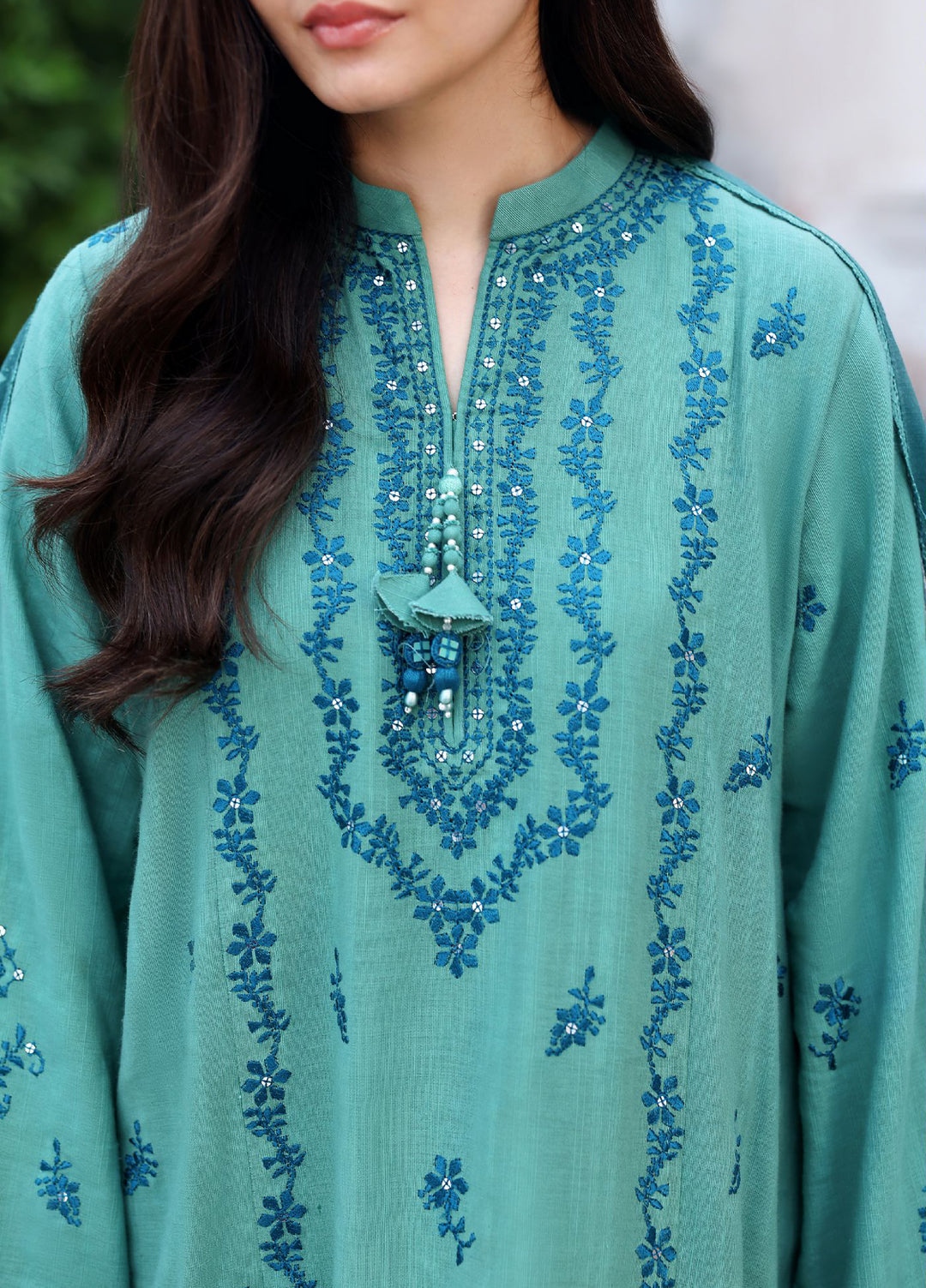 Cross Stitch Unstitched RTS Khaddar Embroidered Suits 3 Piece CS25KW D-01 Fluer Whisper - Winter Collection