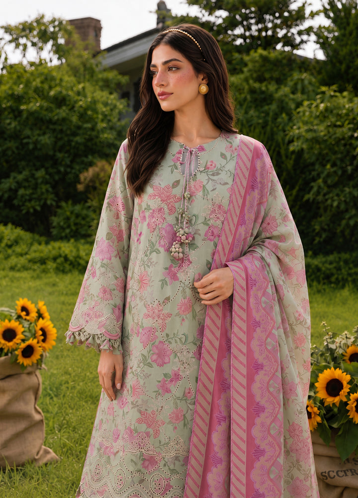 Zellbury Unstitched Embroidered Cotton 3 Piece Suit ZB26UCC WUS26E34098 - Casual Collection