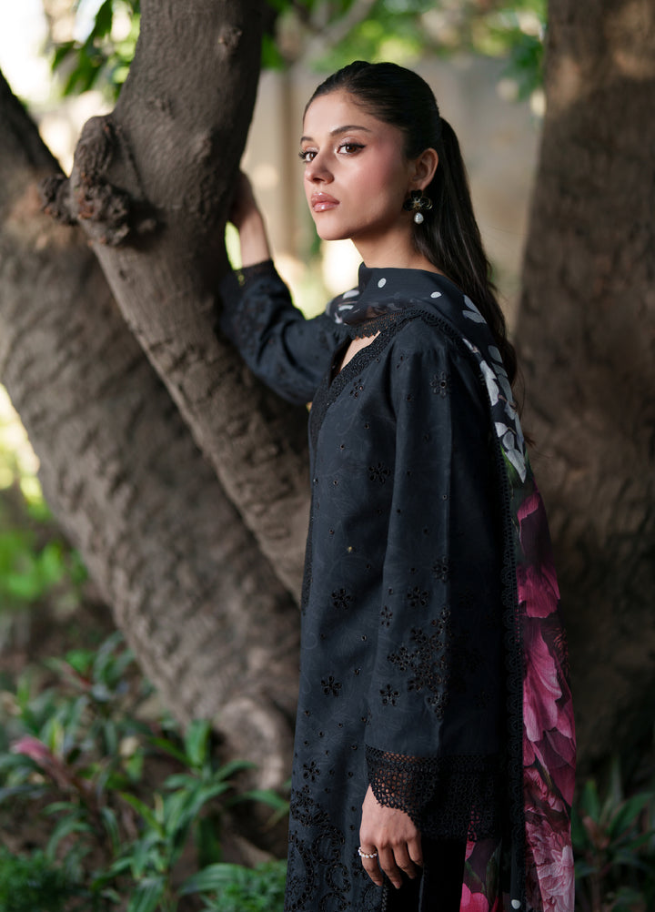 Summer Lines Printkari by Neeshay Unstitched Embroidered Lawn 3 Piece Suit NSH26SLP D-7 Sable - Summer Collection