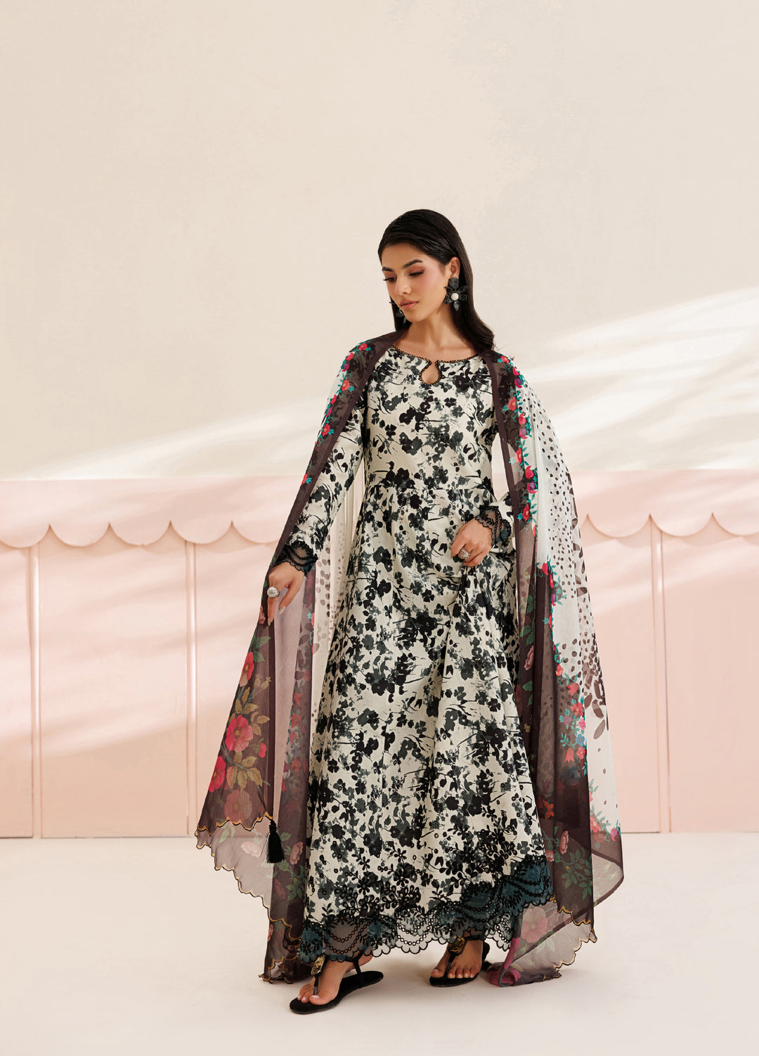 Azzal Unstitched Printed Lawn 3 Piece Suit AZL26UPL AZL-144 - Summer Collection