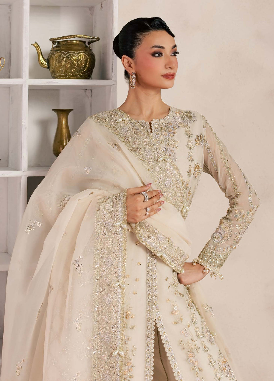 Sorelle by Aylin Unstitched Hand work Organza 3 Piece Suit AY26US Ivana - Festive Collection