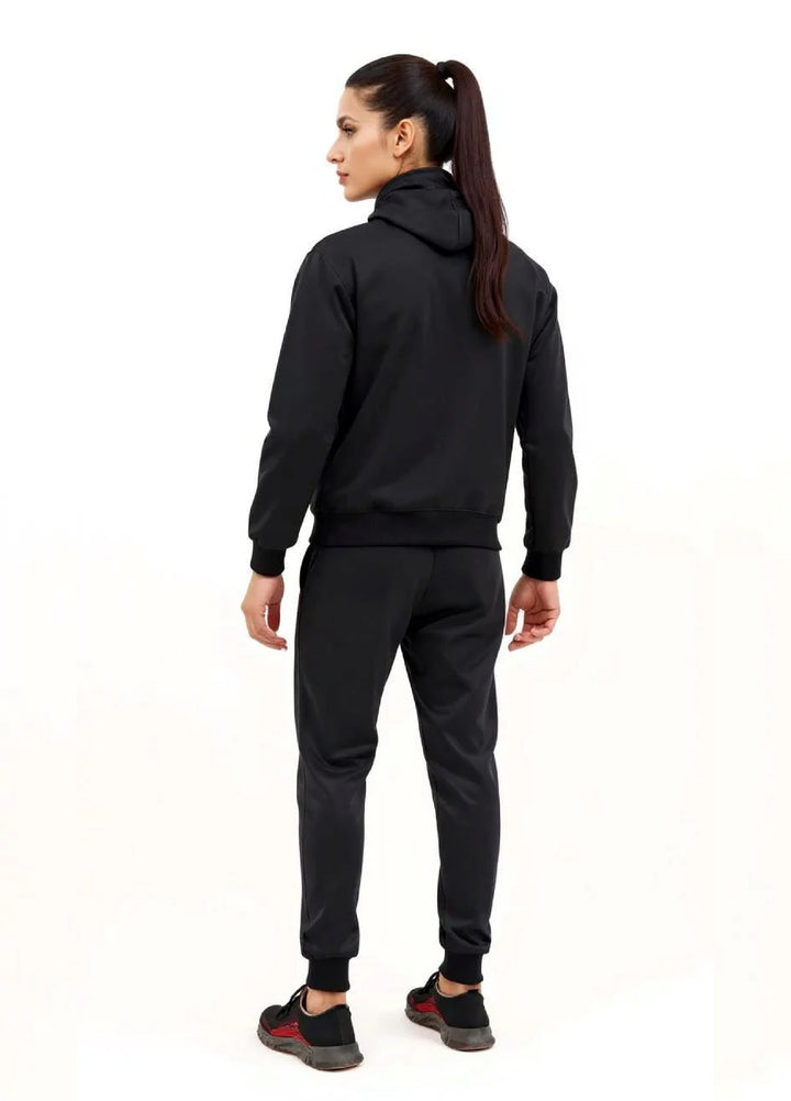 IQ Exclusive Women Winter Track Suit W-Black Hoodie Tracksuit