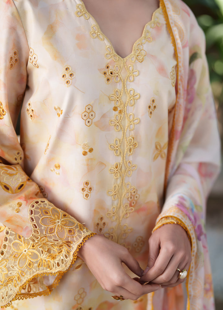 Summer Lines Printkari by Neeshay Unstitched Embroidered Lawn 3 Piece Suit NSH26SLP D-2 Solaya - Summer Collection