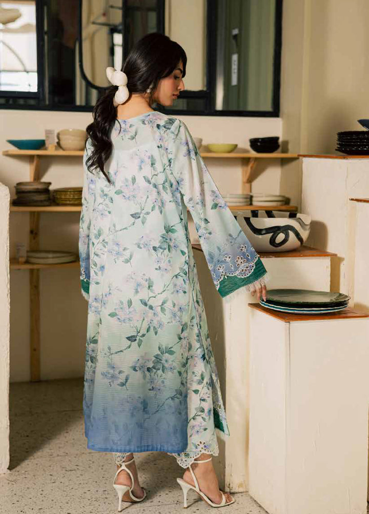 Ballerina by Nureh Unstitched Printed Chikankari Lawn 3 Piece Suit NU26UBL NU2-197 - Summer Collection